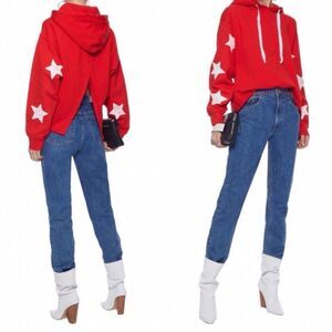 Current Elliot The Cut Cropped Star Hoodie